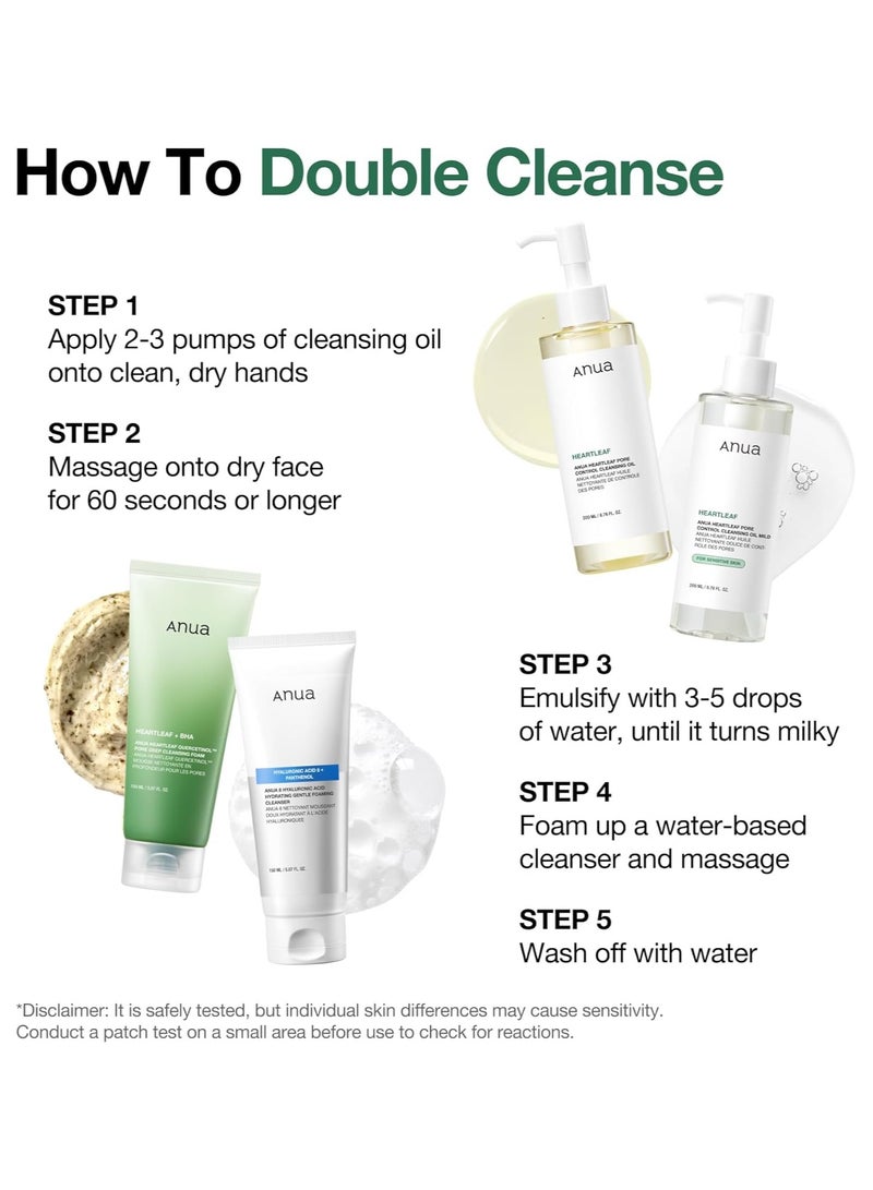 Anua Heartleaf Pore Control Cleansing Oil, Oil Cleanser for Face, Makeup Blackhead Remover, Double Cleansing, Facial Cleanser, Mild Ingredients, Korean Skin Care 200mlml  - Image 5