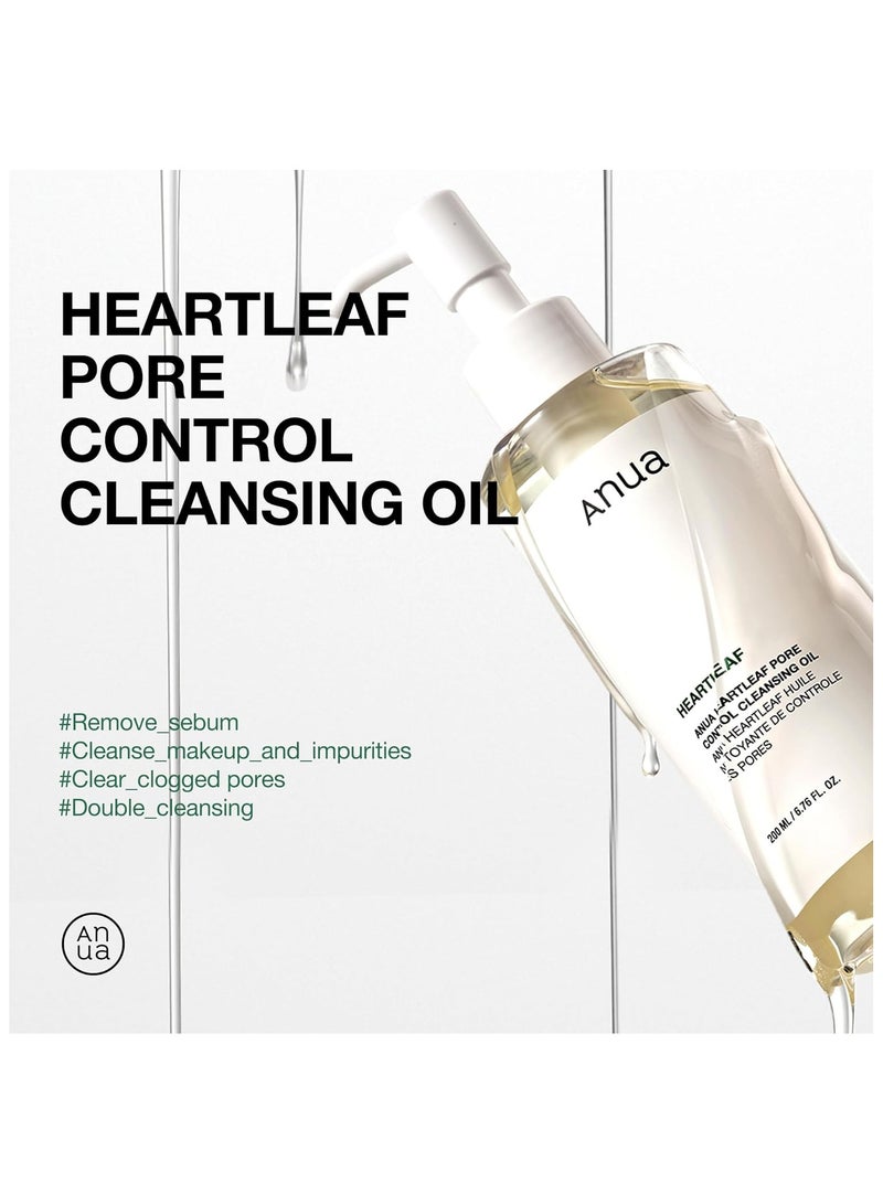 Anua Heartleaf Pore Control Cleansing Oil, Oil Cleanser for Face, Makeup Blackhead Remover, Double Cleansing, Facial Cleanser, Mild Ingredients, Korean Skin Care 200mlml  - Image 3