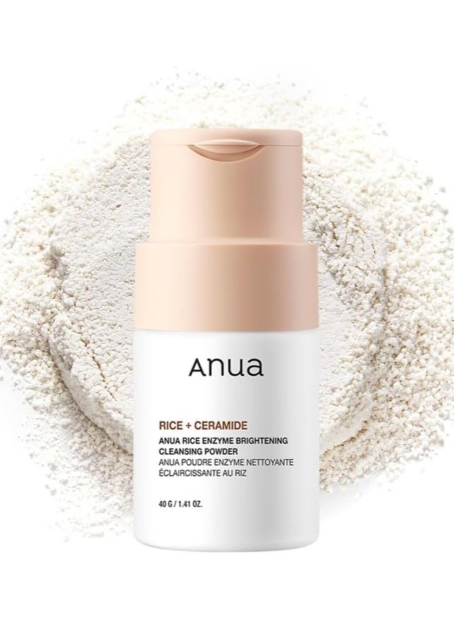 Anua ANUA Rice Enzyme Brightening Cleansing Powder, Rice Mask, Ceramide, Gentle Face Wash for Brightening, Radiant Skin, Facial Cleanser for Dry Skin, Korean Skincare, Fragrance Free, 40g/1.41fl.oz. 40ggrams  - Image 1