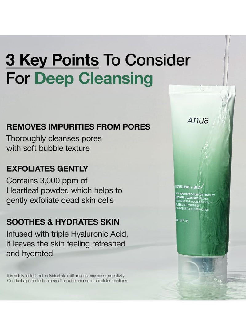 انوا رغوة تنظيف عميق للبشرة من أنوا، كيرسيتينول، لتنظيف المسام، منظف وجه، للتنظيف المزدوج، BHA، حمض الهيالورونيك، جلسرين، مزيل للرؤوس السوداء، (150 مل/5.07 أونصة سائلة) - Image 3