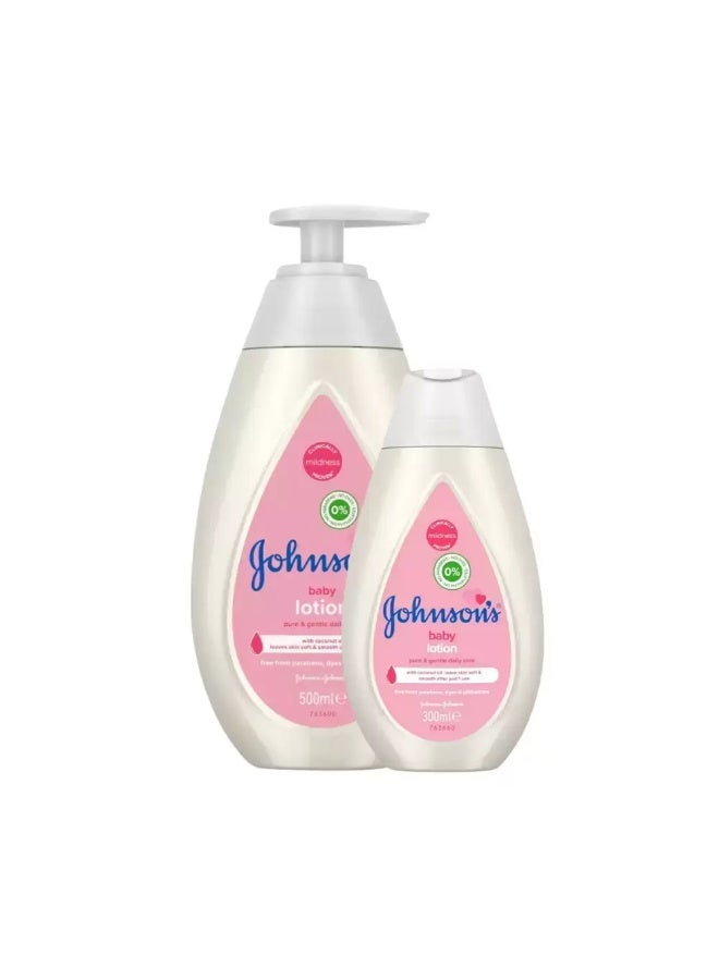 Johnson's Baby Soft Lotion With Coconut Oil For Soft And Smooth Skin- 500ml+200ml - Image 1