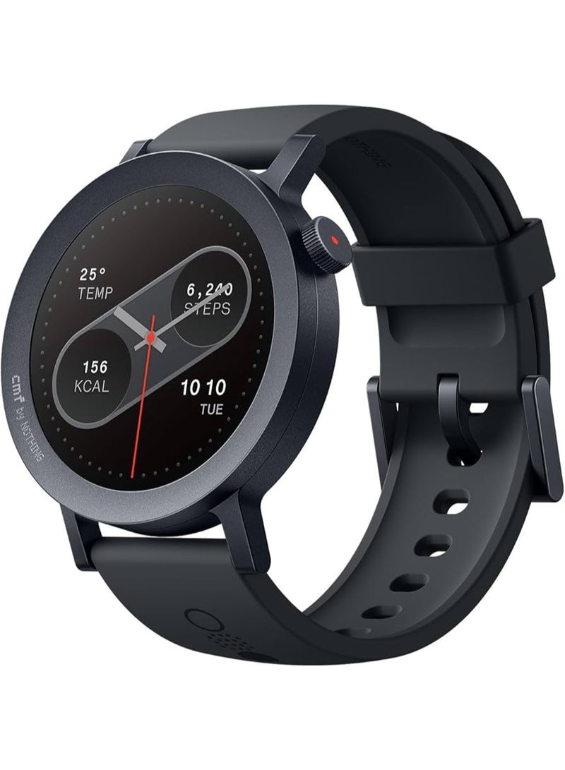 cmf by NOTHING ساعة برو 2 الذكية مع شاشة AMOLED، مراقب معدل ضربات القلب ومستوى الأكسجين في الدم، عمر بطارية 11 يوم، مكالمات بلوتوث - Image 1