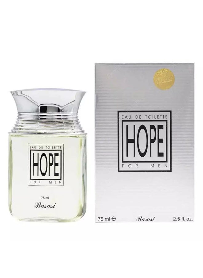 Rasasi Hope EDT Perfume Spray for Men (M)- 75mlml - Image 1