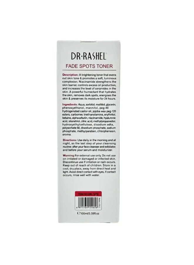 DR. RASHEL White Skin Fade Spots Toner For Reducing Spots And Melanin- White 100mlml  - Image 2