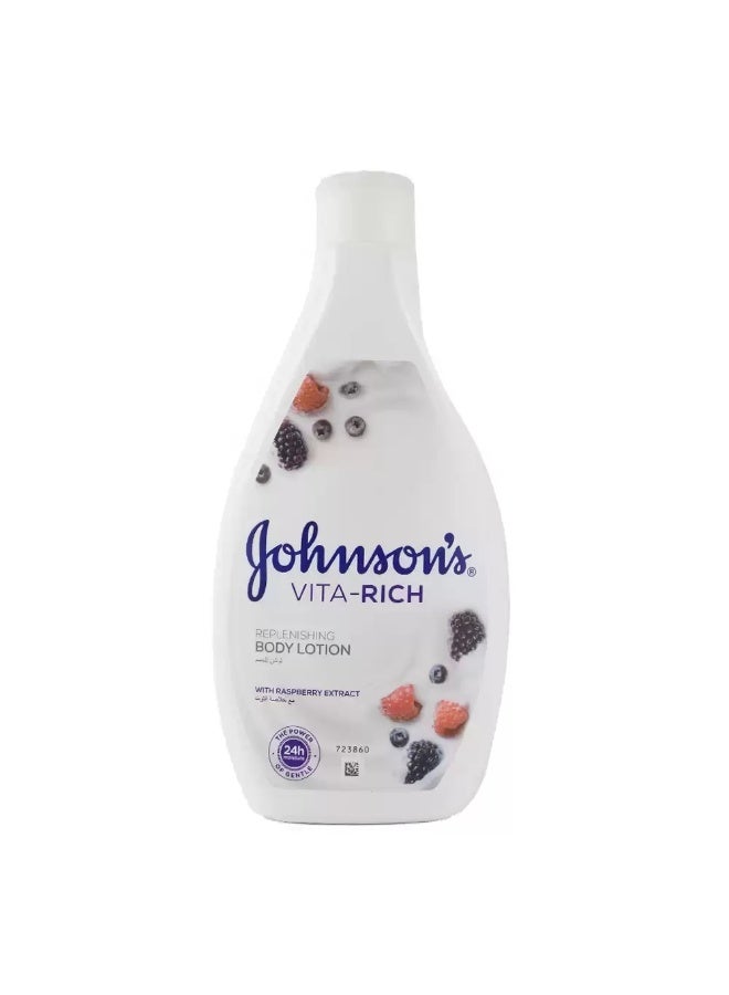 Johnson's Vita Rich Replenishing Body Lotion with Raspberry Extract 400mlml - Image 1