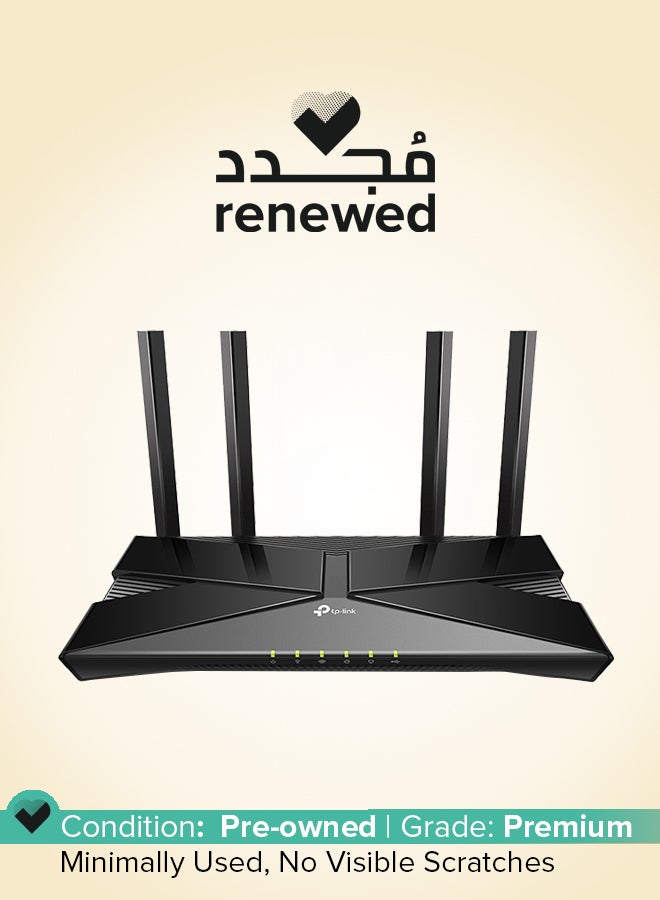 TP-LINK Renewed - Archer AX50 AX3000 Dual Band Gigabit Wi-Fi 6 Router black - Image 1