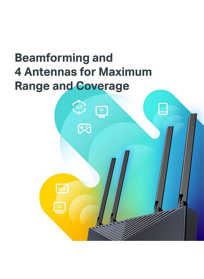 TP-LINK Renewed - Archer AX50 AX3000 Dual Band Gigabit Wi-Fi 6 Router black - Image 3