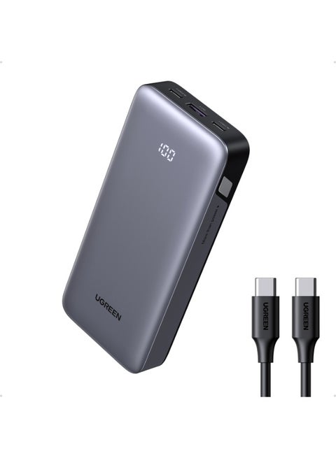 10000 mAh Power Bank 2Type C+1USB A 30W Fast Charging Output and Input Portable Charger Safe Certificate Battery Pack LED Display Portable Size Compatible With iPhone Series, Tablets, Earbuds black
