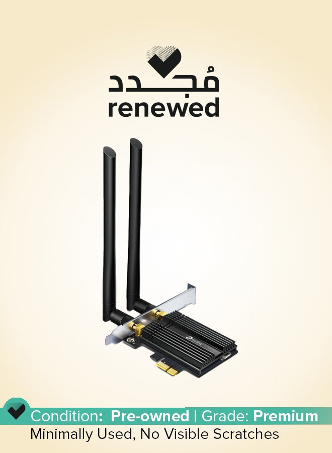 TP-LINK Renewed - AX3000 Wi-Fi 6 Bluetooth 5.0 PCIe Adapter black - Image 1