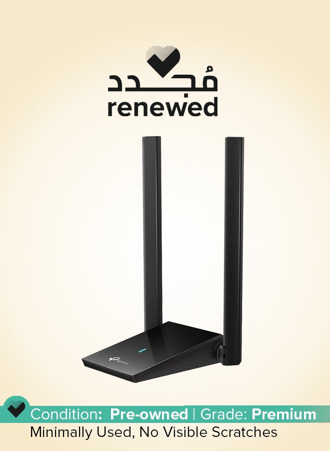 TP-LINK Renewed - AX1800 Wi-Fi 6 Dual Antennas High Gain Wireless USB 3.0 Adapter black - Image 1