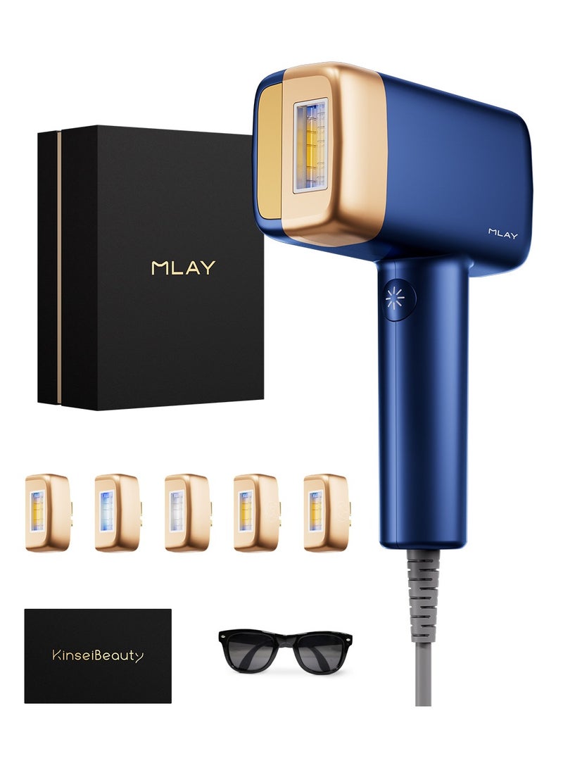 MLAY T14 Laser IPL Hair Removal Device with 6 Lenses, for Body Bikini Face Hair Removal, Acne/Skin Rejuvenation, 3℃ Ice Cooling, 500,000 Flashes per Lense, 0.5s/Flash  - Image 1
