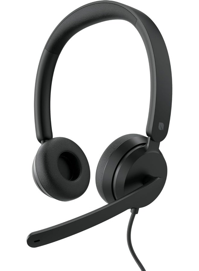 Microsoft Modern USB-C Headset - Wired USB-C Connection, On-Ear Stereo Headphones, Noise Cancelling Mic & Volume Controls, Teams Certified, Optimized Mic & Speakers - Mac/Windows | Black  - Image 2
