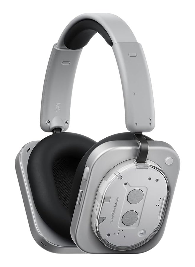نوثينج Headphone (1) Wireless Over Ear Headphones with Active Noise Cancelling, Up to 80 Hours of Battery Life, Hi-Res, Spatial Audio, Water Resistance White  - Image 1