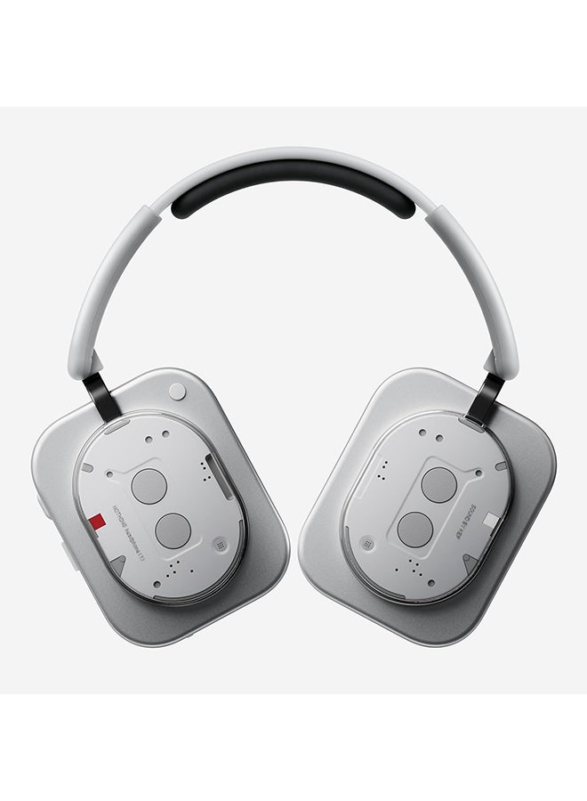 نوثينج Headphone (1) Wireless Over Ear Headphones with Active Noise Cancelling, Up to 80 Hours of Battery Life, Hi-Res, Spatial Audio, Water Resistance White  - Image 4