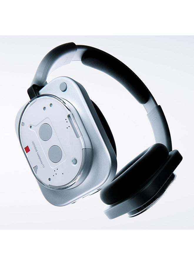 نوثينج Headphone (1) Wireless Over Ear Headphones with Active Noise Cancelling, Up to 80 Hours of Battery Life, Hi-Res, Spatial Audio, Water Resistance White  - Image 2