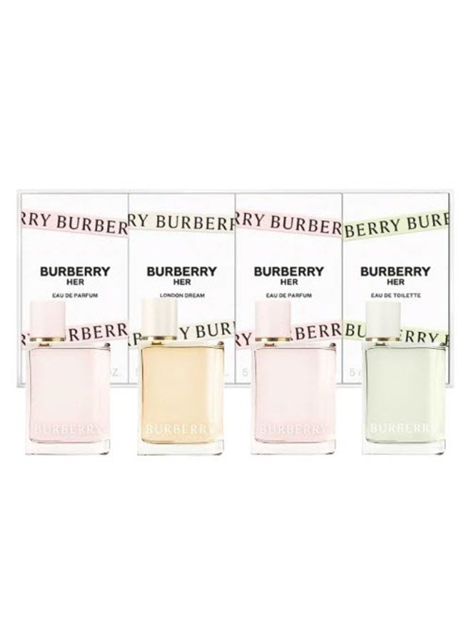 بربري For Women Mini Set Edp 4 X 5Ml (Her London Dream Edp + Her Edt + Her Edp + Her Edp) - Image 2
