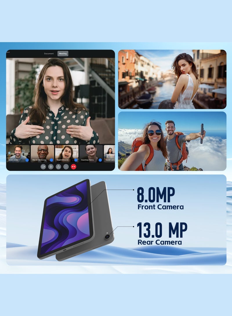 جي تاب باد 11 تابلت أندرويد 15 بحجم 10.95 بوصة – 128 جيجابايت ذاكرة داخلية، بيانات 4G LTE والمكالمات، 14 جيجابايت (6+8) ذاكرة عشوائية، بطارية 7500 مللي أمبير، كاميرا مزدوجة، حقيبة وقلم لمسة متضمن – شاشة سريعة 90 هرتز، محول OTG، دعم شريحة SIM - Image 5