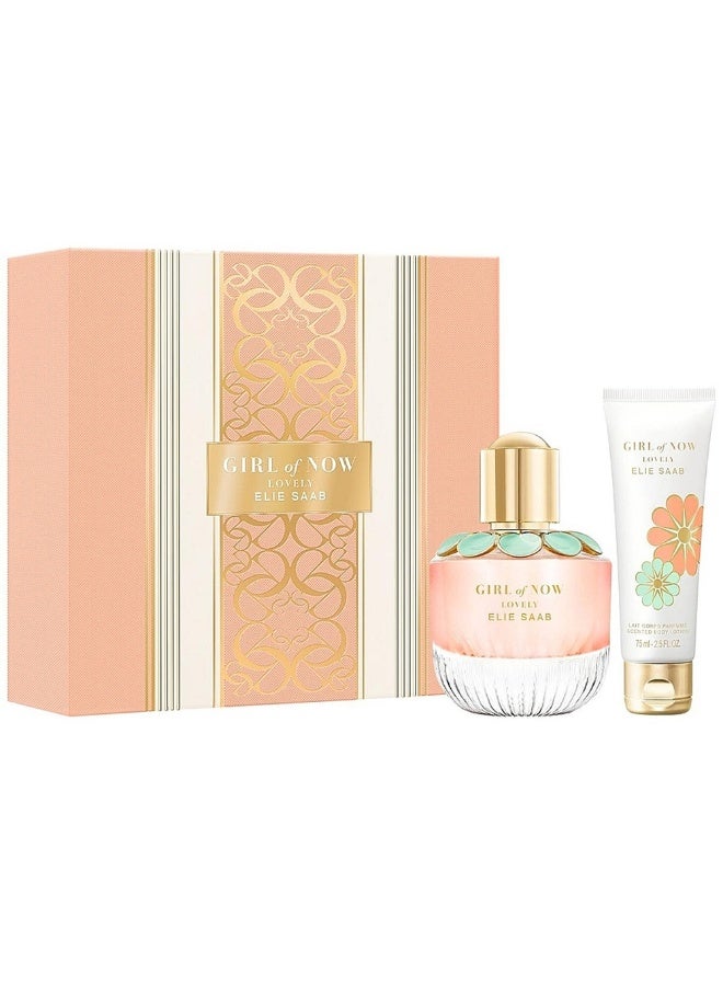 ELIE SAAB Girl Of Now Lovely For Women Set Edp 50Ml + Bl 75Ml (New Pack) 