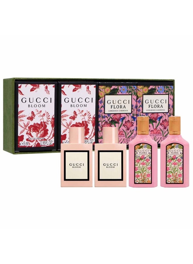 GUCCI For Women Mini Set Edp 2 X 5Ml (Bloom Edp) + 2 X 5Ml (Flora Gorgeous Gardenia Edp)