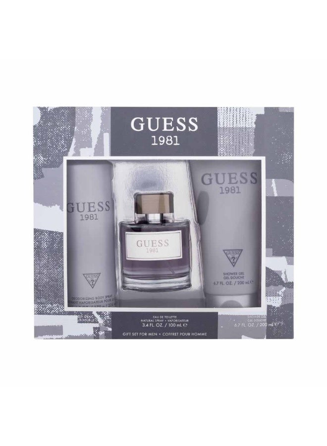 GUESS 1981 For Men Set Edt 100Ml + Sg 200Ml + Body Sray 226Ml (2023) - Image 2