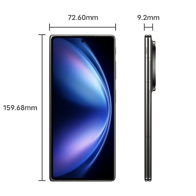 فيفو VIVO X Fold5 Foldable Smartphone (512GB 16GB RAM) Titanium Grey NFC |Chinese Spec |6000mAh Battery 80W wired Charge | Snapdragon 8 Gen 3 AOLED 120Hz 8.03" 120Hz, 5280Hz PWM, HDR10+, Dolby Vision | 4.3mm thickness | OriginOS 5 Android 15 | with Google Play Support - Image 4