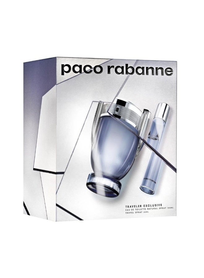 paco rabanne Invictus (M) Edt 100Ml + Edt 20Ml Travel Set - Image 2