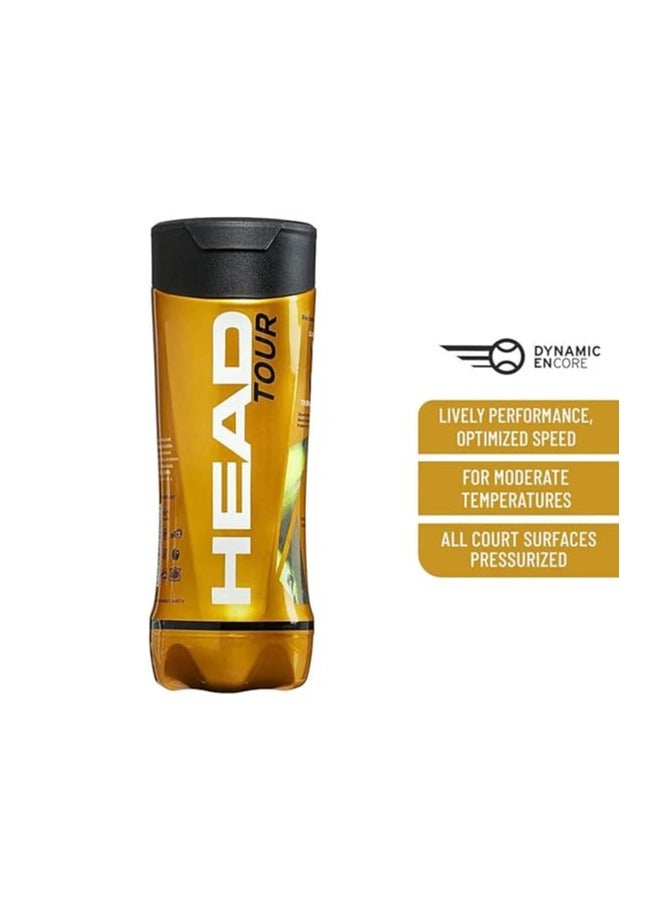 HEAD Tour Tennis Balls – Tube of 3 – High-Visibility, Durable, Professional-Grade Play - Image 3