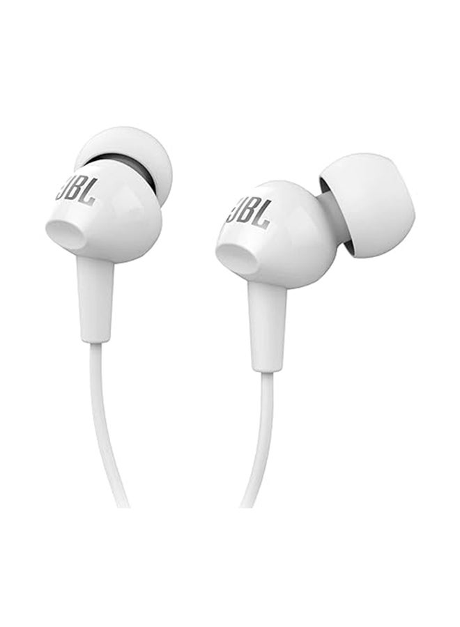 JBL Renewed - C100Si Wired In-Ear Headphones with Mic - White - Image 3
