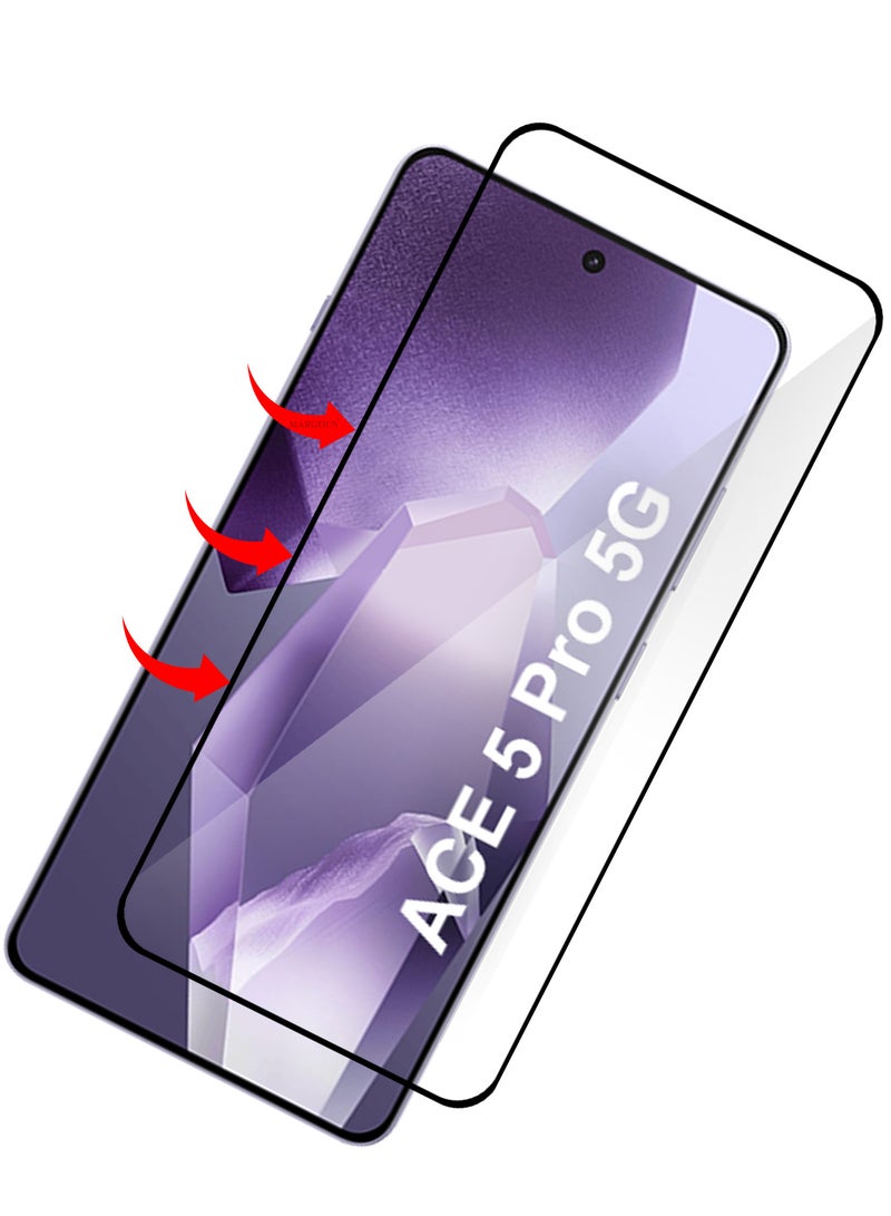 MARGOUN 2Packs Screen Protector for Oneplus ACE 5 Pro 5G, Tempered Glass , Full Glue, 9H Hardness, HD Clarity, No Bubble  - Image 4