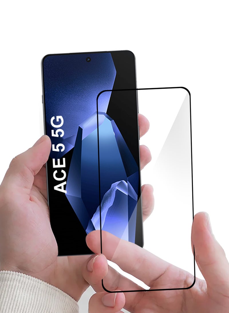 MARGOUN 2Packs Screen Protector for Oneplus ACE 5 5G, Tempered Glass , Full Glue, 9H Hardness, HD Clarity, No Bubble  - Image 2