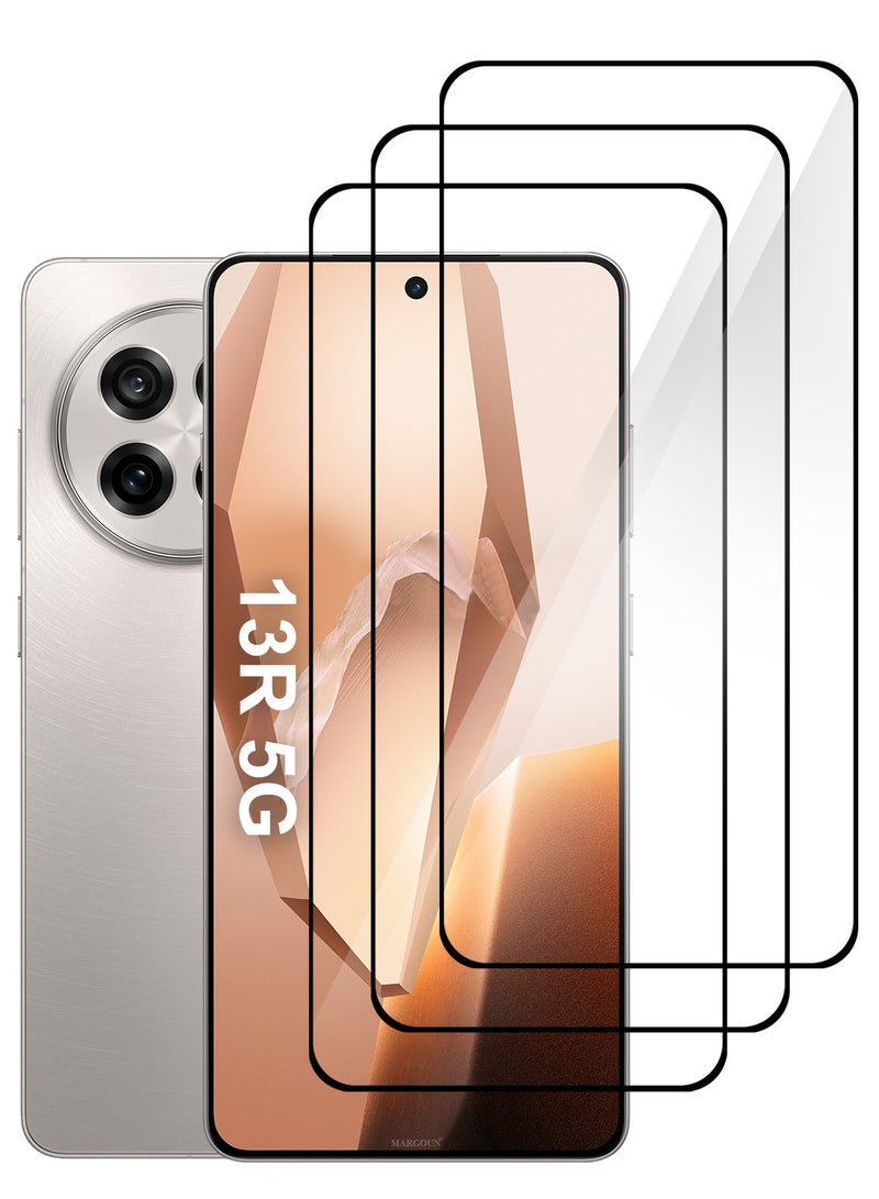 MARGOUN 3Packs Screen Protector for Oneplus 13R 5G, Tempered Glass, Full Glue, 9H Hardness, HD Clarity and No Bubble  - Image 1