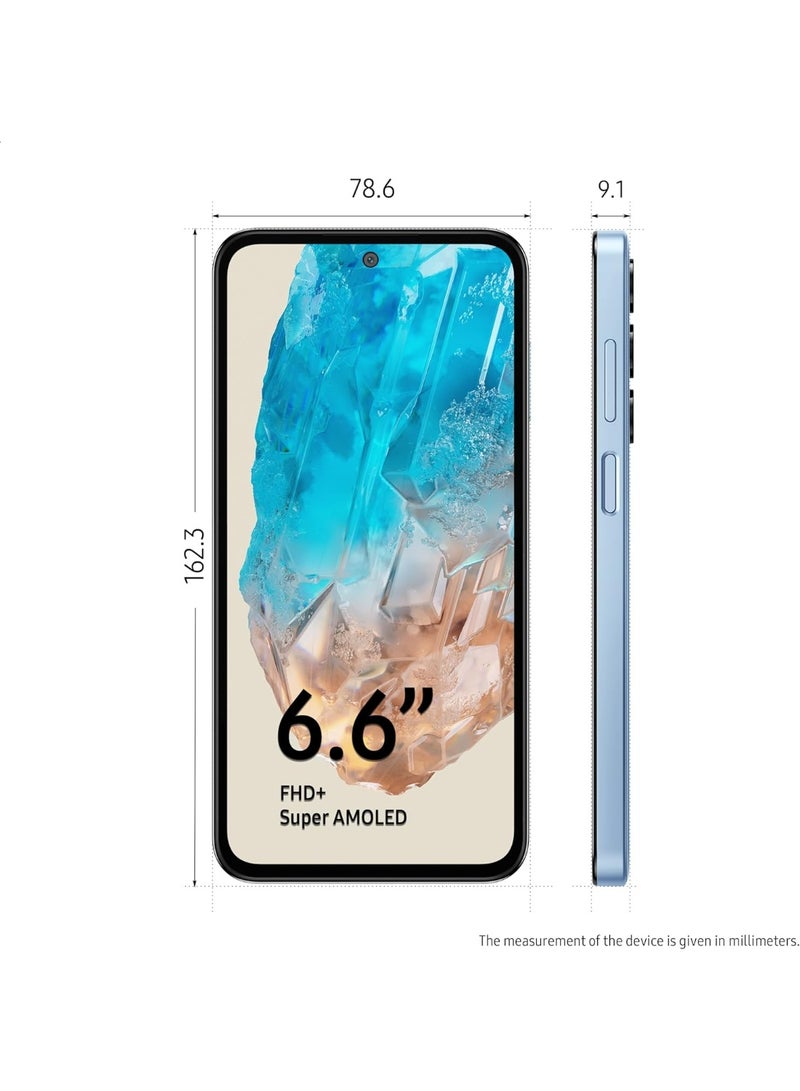 Samsung Galaxy M35 5G (8GB RAM, 128GB Storage) - 120Hz Super AMOLED Display, 6000mAh Battery, Corning Gorilla Glass Victus+, Vapour Cooling, Dual SIM, Factory Unlocked - International Version, Day Break Blue - Image 4