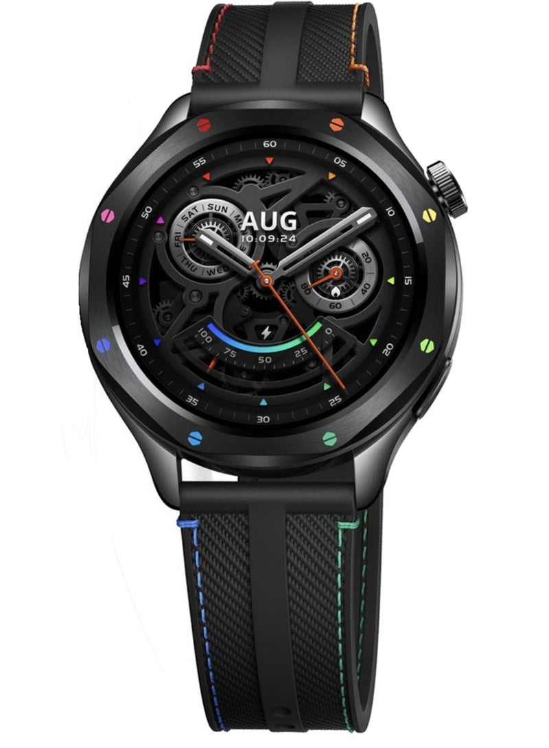 Xiaomi 486 mAh Xiaomi Watch S4 Smartwatch Bezel Design 1.43" AMOLED Display Rainbow M2425W1 Rainbow  - Image 4