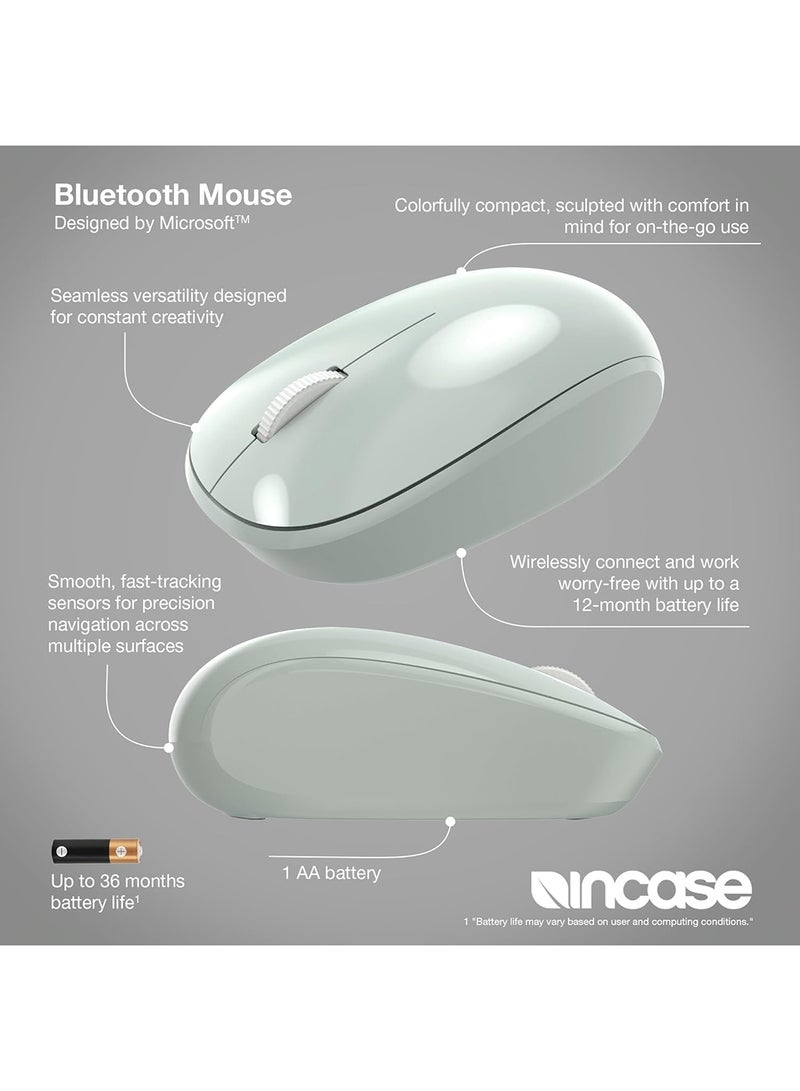 Microsoft Bluetooth Mouse – Designed by Microsoft – Compact & Sculpted for Comfort, 12-Month Battery Life, Fast-Tracking Sensors, Precision Navigation Across Multiple Surfaces, 1 AA Battery Mint  - Image 2