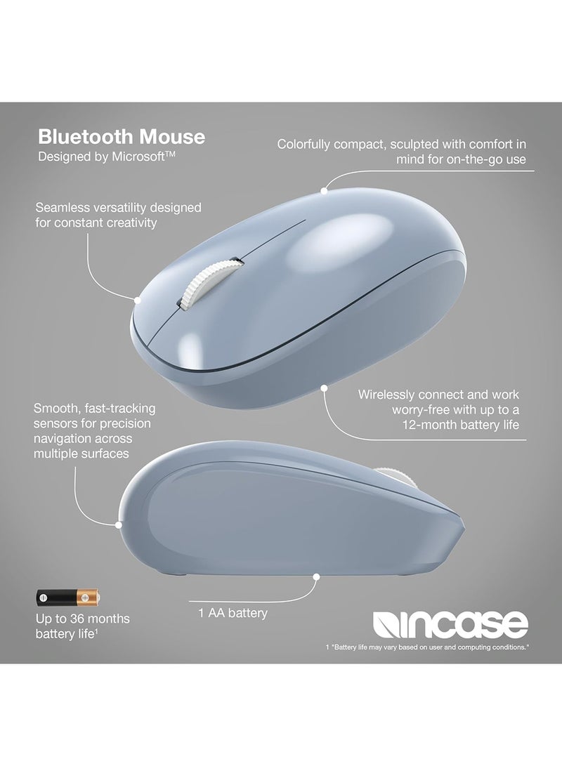 Microsoft Bluetooth Mouse – Designed by Microsoft – Compact & Sculpted for Comfort, 12-Month Battery Life, Fast-Tracking Sensors, Precision Navigation Across Multiple Surfaces, 1 AA Battery Pastel Blue  - Image 2