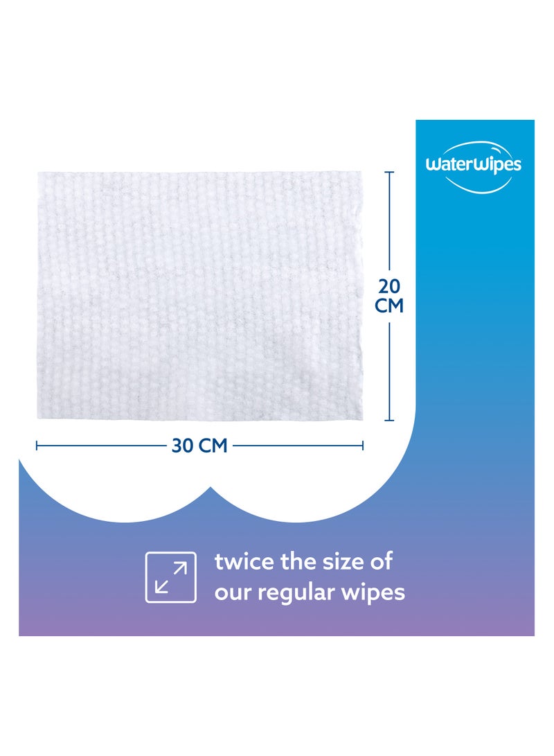 ووتر وايبس Adult Care Sensitive Wipes Extra Large, Water-Based Wet Wipe, Designed for All Over Cleansing - Image 3