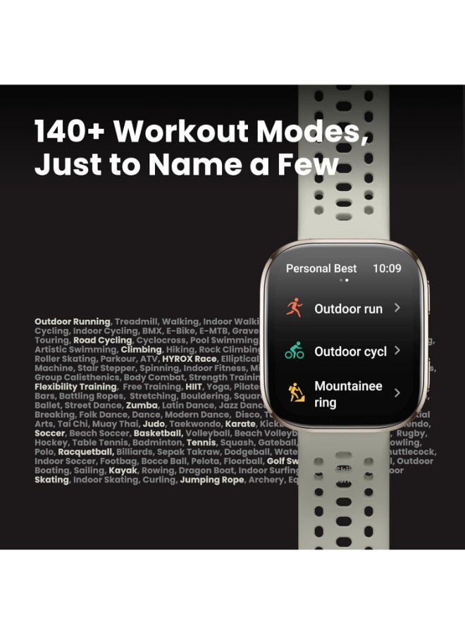 Bip 6 Smart Watch 46mm, 14 Day Battery, 1.97" AMOLED Display, GPS & Free Maps, AI, Bluetooth Call & Text, Health, Fitness & Sleep Tracker, 140+ Workout Modes, 5 ATM Water-Resistance Black