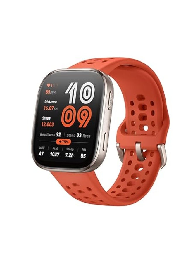 Amazfit Bip 6 Smart Watch 46mm, 14 Day Battery, 1.97" AMOLED Display, GPS & Free Maps, AI, Bluetooth Call & Text, Health, Fitness & Sleep Tracker, 140+ Workout Modes, 5 ATM Water-Resistance Red  - Image 1