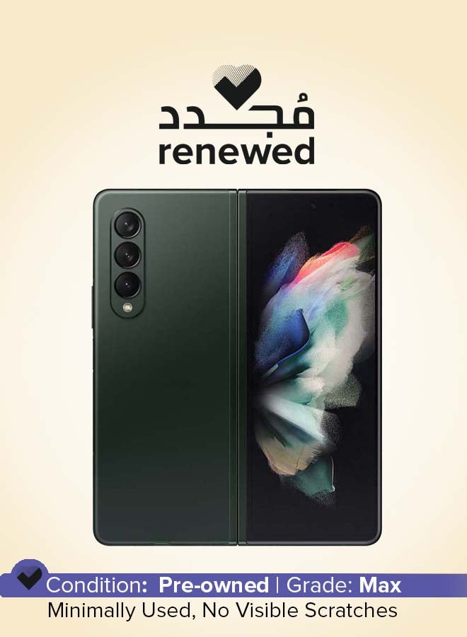 Samsung Renewed - Galaxy Z Fold 3 5G Dual SIM Phantom Green 12GB RAM 512GB - International Version - Image 1