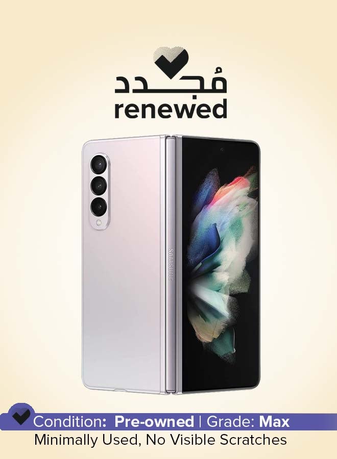 Samsung Renewed - Galaxy Z Fold 3 5G Dual SIM Phantom Silver 12GB RAM 256GB - International Version - Image 1