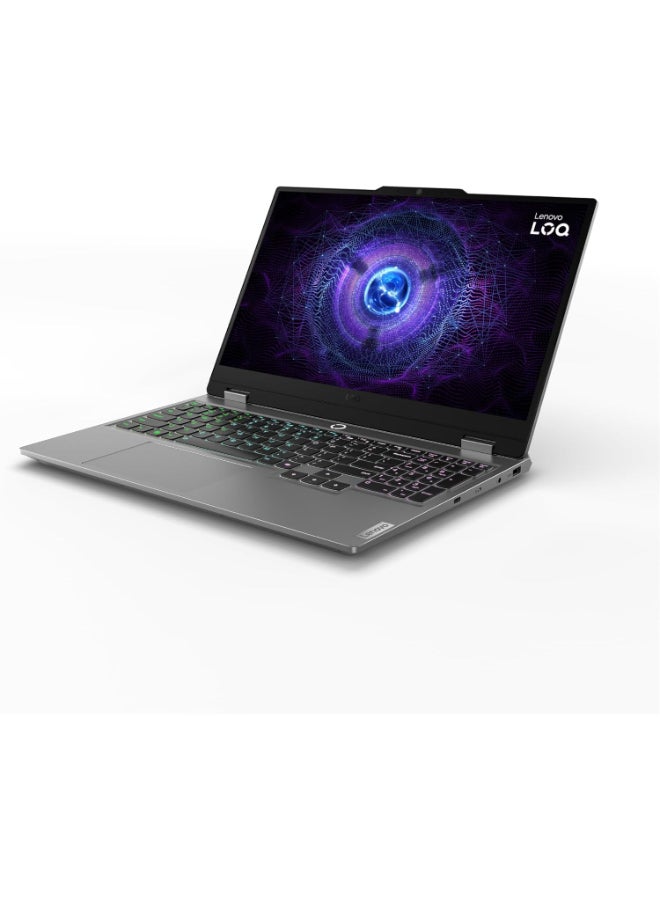لينوفو LOQ 15IRX9 Gaming Laptop With 15.6 Inch Full HD(1920x1080) 144Hz IPS Display, Intel Core i5-13450HX Processor/24GB DDR5 RAM/512GB SSD/6GB NVIDIA GeForce RTX 3050 Graphics/Windows 11 Pro/ English Luna Grey  - Image 3