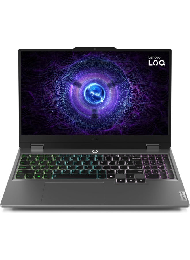 لينوفو LOQ 15IRX9 Gaming Laptop With 15.6 Inch Full HD(1920x1080) 144Hz IPS Display, Intel Core i5-13450HX Processor/24GB DDR5 RAM/512GB SSD/6GB NVIDIA GeForce RTX 3050 Graphics/Windows 11 Pro/ English Luna Grey  - Image 1