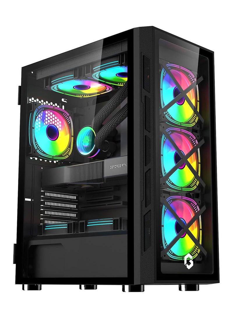 GameOn Gaming PC With Intel Core i5 12400F Processor/16GB RAM DDR5/1TB SSD/Nvidia GeForce  RTX 3050 Graphics+180Hz 24.5 Inch Monito+RGB Keyboard+Mouse+Headset+Mousepad Black  - Image 5