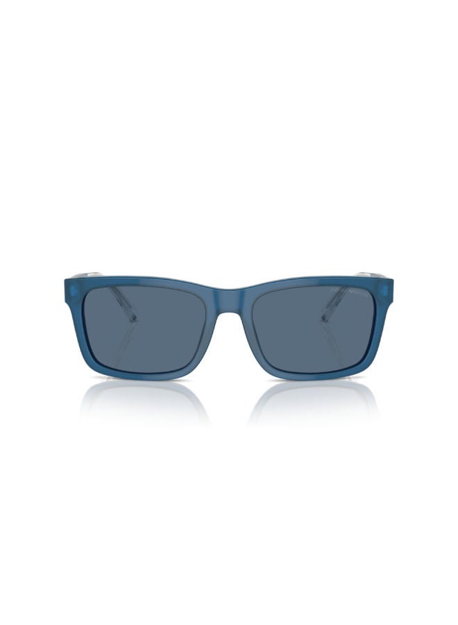 امبوريو ارماني Men's Full Rim Rectangular Sunglasses 4224, 57, 6092, 80  - Image 3