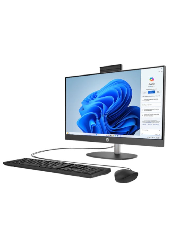 HP ProOne AIO 240 G10 With 23.8 Inch Full HD(1920X1080) Display, Core i5-1334U Processor/8GB RAM DDR4/512GB SSD/Intel UHD Graphics/DOS(Without Windows)/ English/Arabic Black  - Image 2