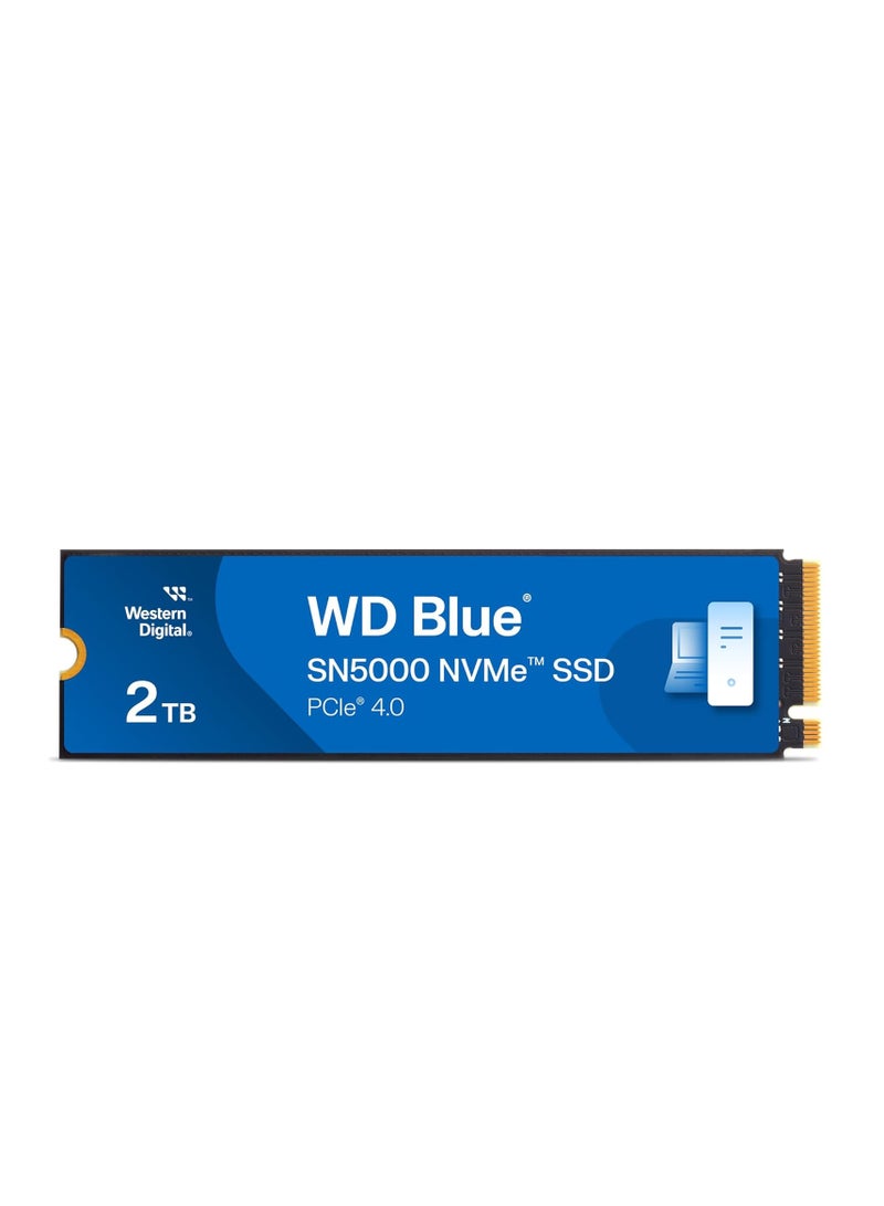 WD Blue SN5000 NVMe Internal Solid State Drive SSD - PCIe Gen 4.0, M.2 2280, Up to 5,150 MB/s - 2 TB - Image 1