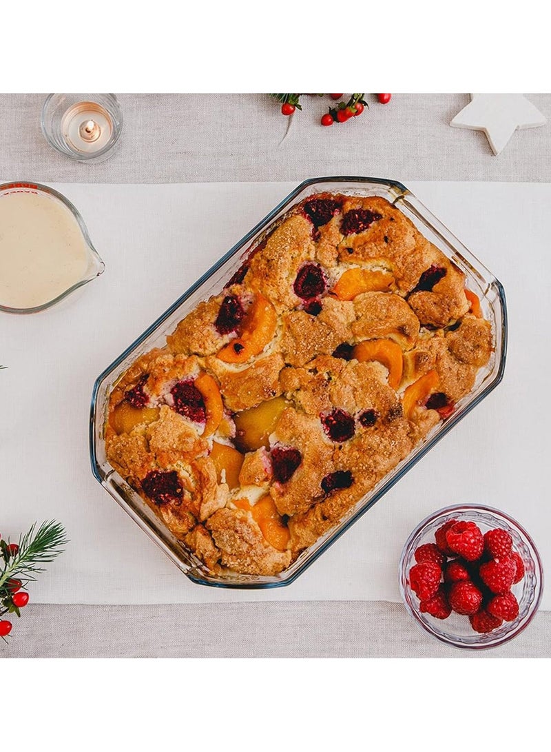 PYREX Inspiration Rectangular Roasters Set of 2 – 2.5L & 3.2L Borosilicate Glass Roasters for Oven-to-Table Serving 3.2Liters - Image 4