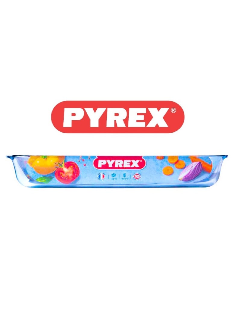 PYREX Essentials Rectangular Roaster 2.6L – Versatile and Durable Kitchen Essential clear 34cm - Image 3