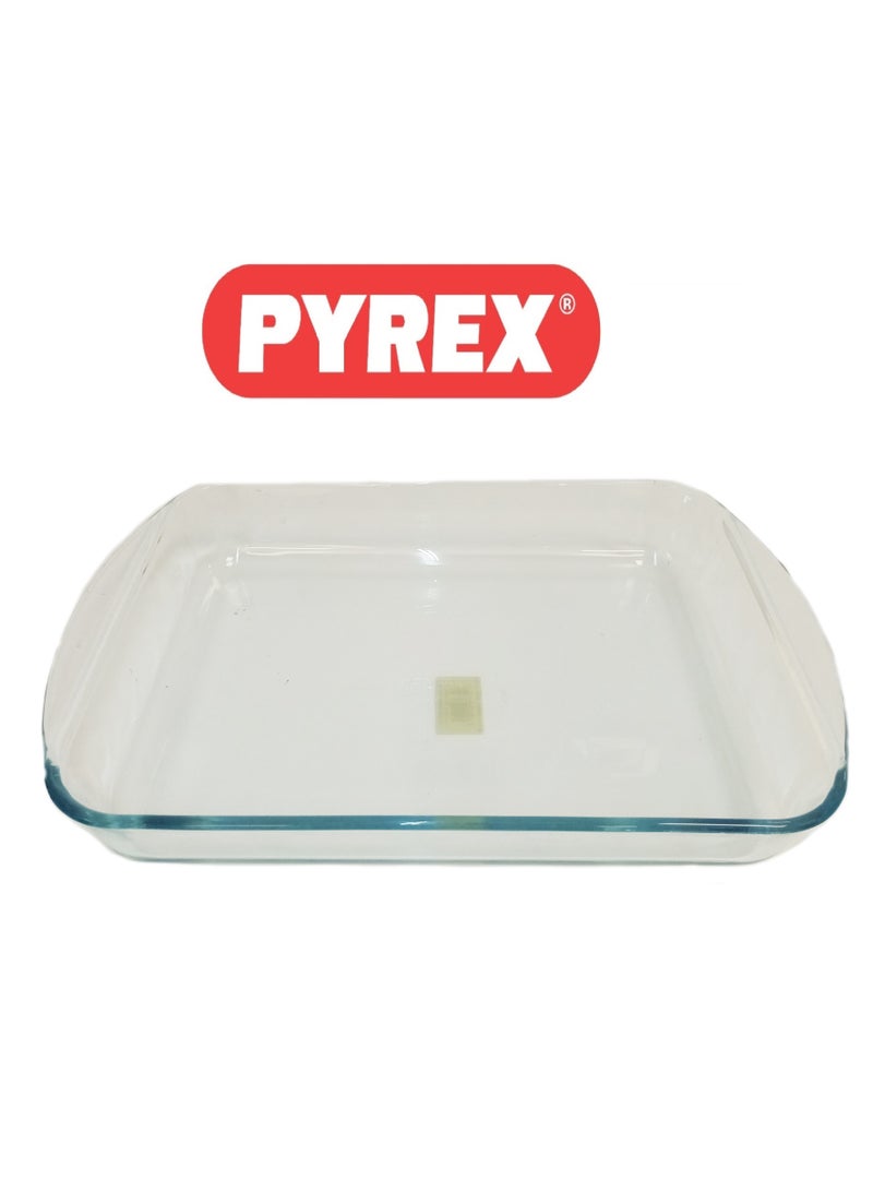 PYREX Essentials Rectangular Roaster 2.6L – Versatile and Durable Kitchen Essential clear 34cm - Image 2