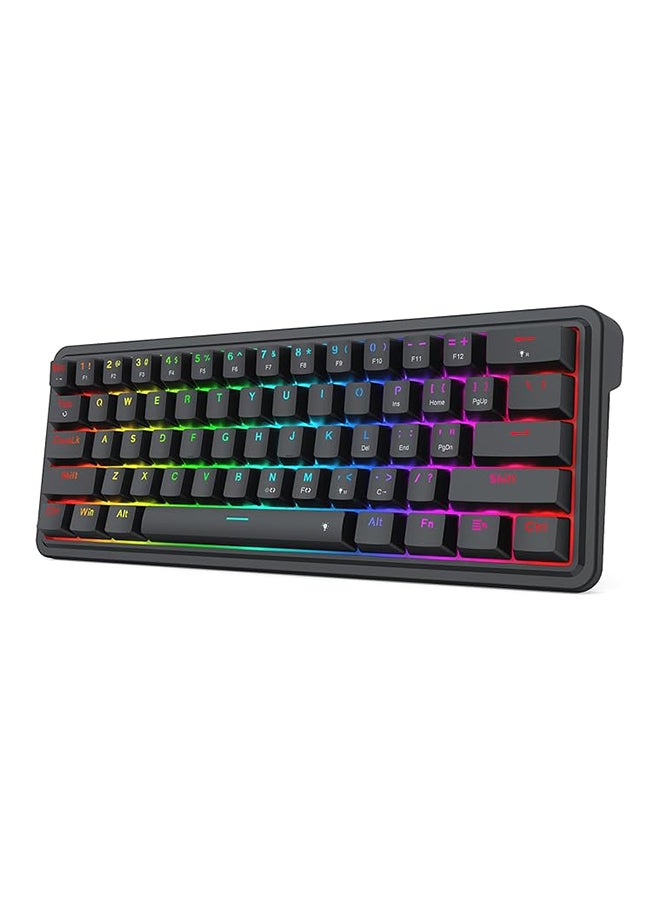 REDRAGON K722 60% Wired Gasket RGB Gaming Keyboard, 61 Keys Hot-Swap Compact Mechanical Keyboard w/Free-Mod Socket, 3-Layer Noise Dampening, Quiet Custom Linear Switch - Image 1